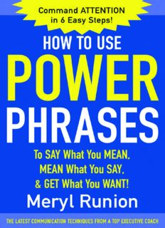 HOW TO USE POWER PHRASES